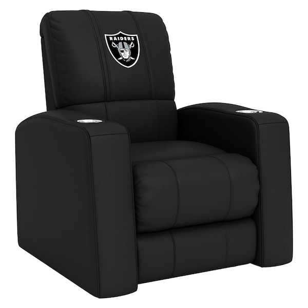 Dreamseat Home Theater Recliner with Las Vegas Raiders Primary Logo XZ418301RHTCDBLK-PSNFL21020 - main